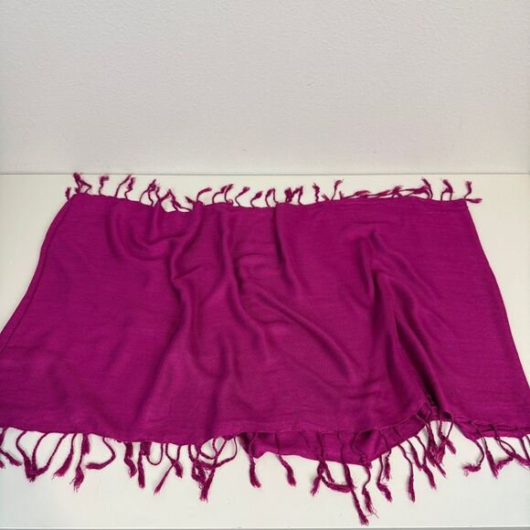 The Limited Pink Fringe Infinity Scarf Viscose - Picture 1 of 6